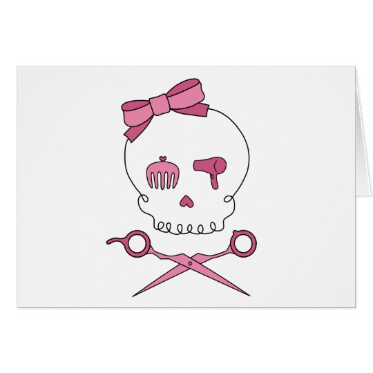Hair Accessory Skull & Scissor Crossbones Card