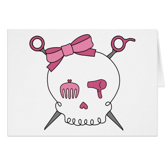 Hair Accessory Skull & Scissors Cards (Front Horizontal)