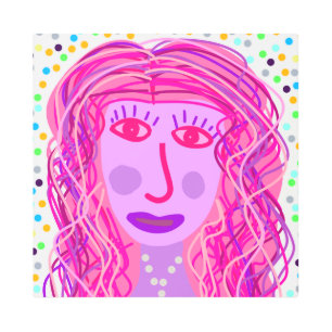 Hair: An Abstract Portrait Metal Print