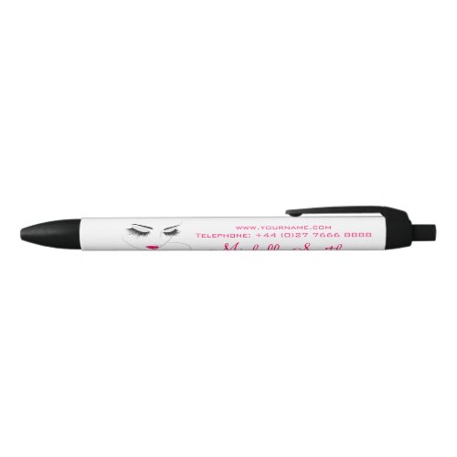 Hair and beauty Lash Extension company branding Black Ink Pen