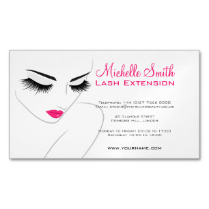 Hair and beauty Lash Extension company branding Business Card Magnet
