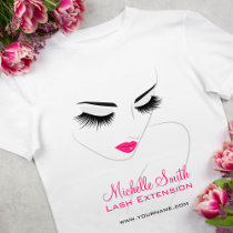 Hair and beauty Lash Extension company branding T-Shirt