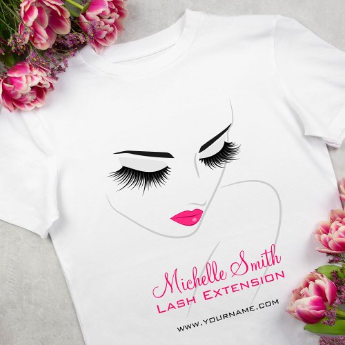 Hair and beauty Lash Extension company branding T_Shirt