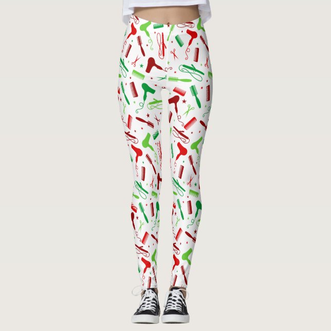 Hair and Beauty Tools - Holiday Colors Leggings (Front)