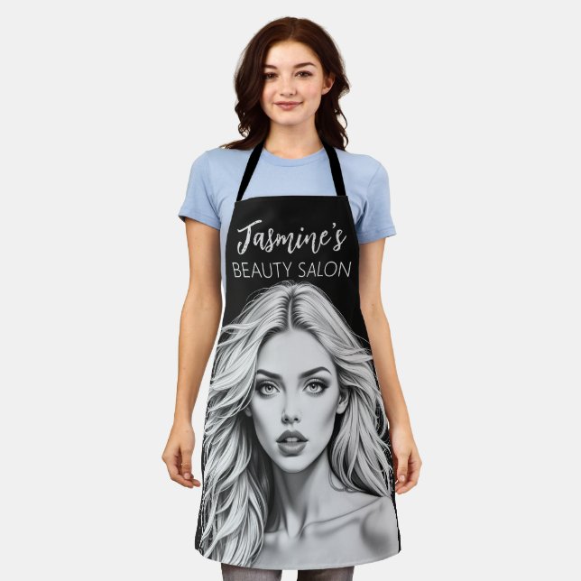 Hair And Makeup Beauty Salon  Apron (Worn)