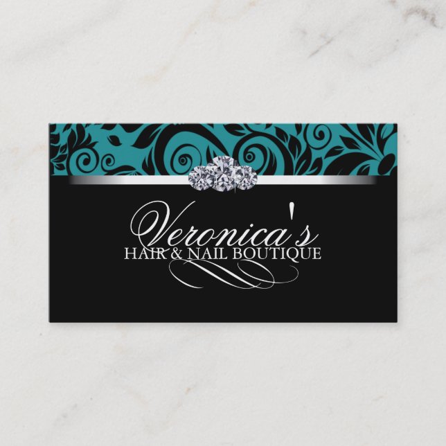 Hair and Nail Salon Business Cards (Front)