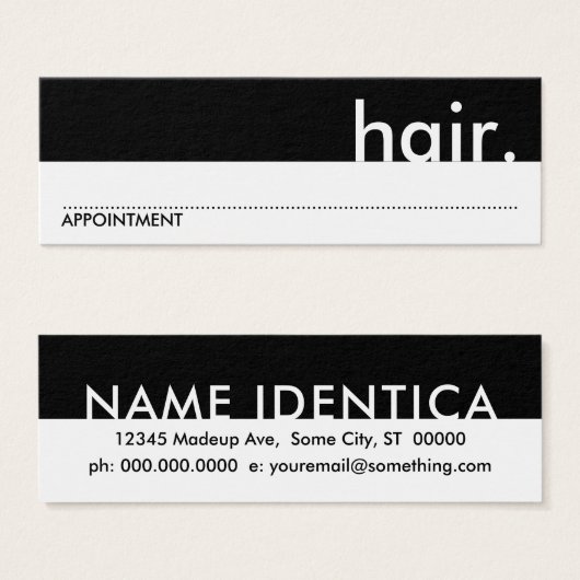 hair appointment card (Front & Back)