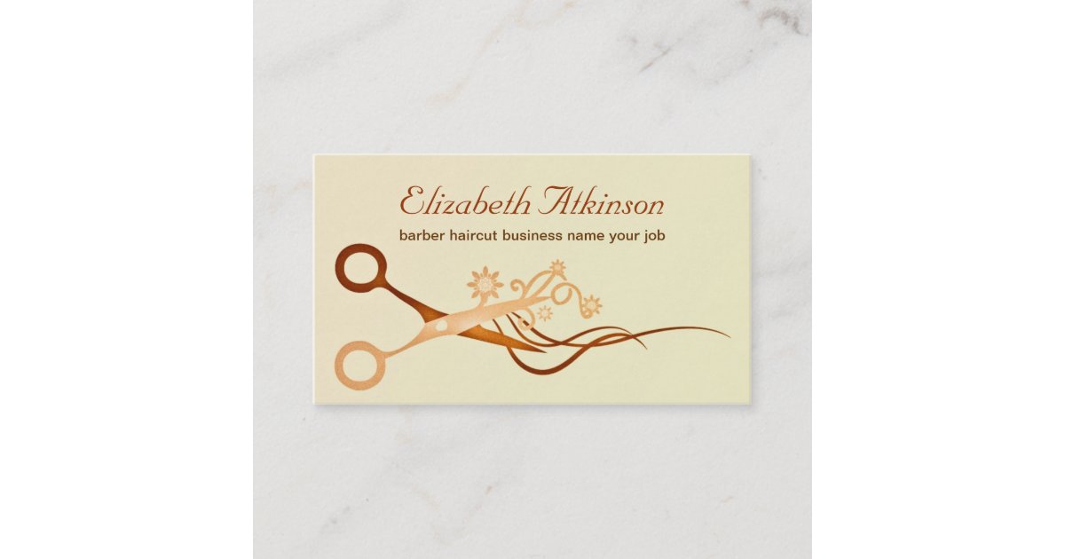 hair barber haircut stylist business card