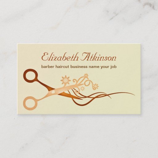 Customizable hair barber haircut stylist business card