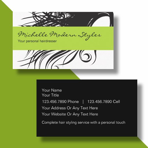 Customizable Hair Beauty Business Cards