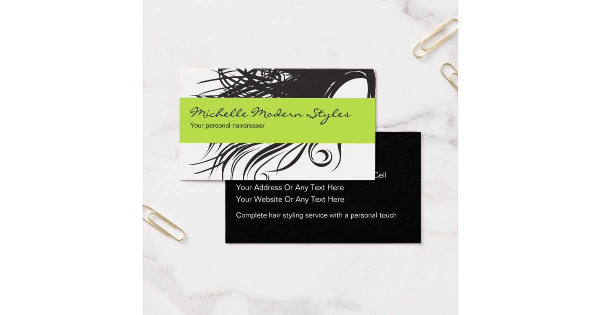 Hair Beauty Business Cards