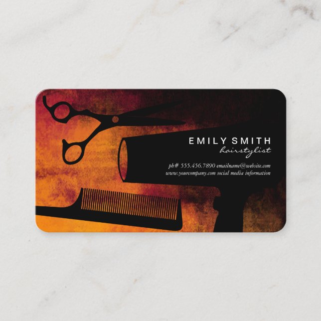 Hair Beauty Make up Artist | Salon Tools Appointment Card (Front)
