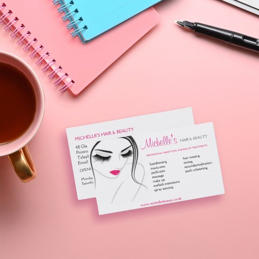 Customizable Hair &amp; Beauty salon, business card design