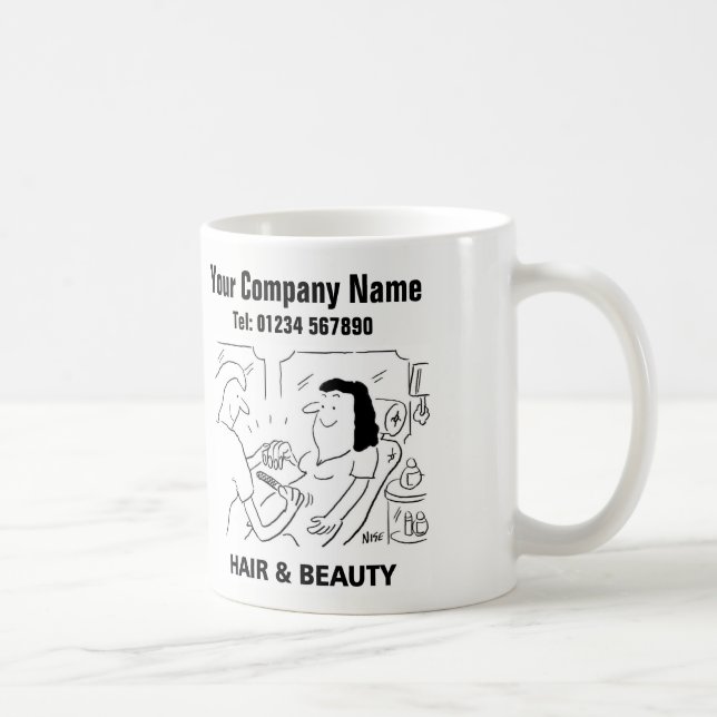 Hair & Beauty Salon Cartoon Mug (Right)
