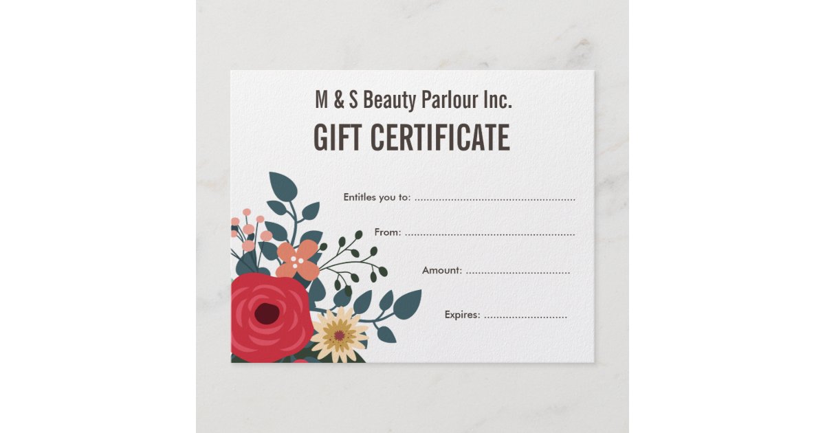 Hair Beauty Salon Gift Certificate Template Flyer | Zazzle Hair Beauty Salon Gift Certificate Template Flyer | Zazzle