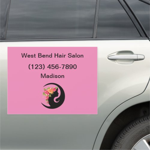 Hair Beauty Salon Mobile Car Magnets