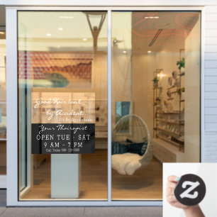 Hair Beauty Salon Open Window Sign