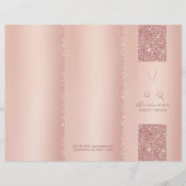 Hair Beauty Salon Rose Gold Tri-Fold Bruchures (Front)