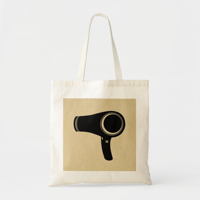 Hair Blow Dryer Retro Style Art Tote Bag (Front)