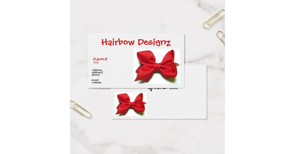 Hair Bow Business Card