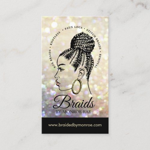 Hair Braider _ Braids _ Braiding _ Stylist _ Salon Business Card