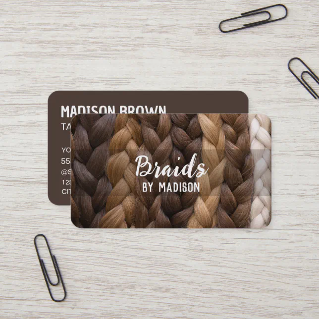 Hair Braider Business Card Zazzle