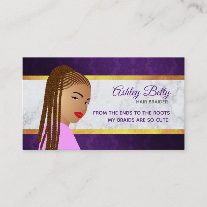 Hair Braider Business Cards