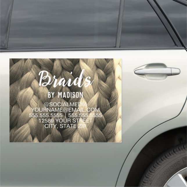 Hair Braider Car Magnet (In Situ)