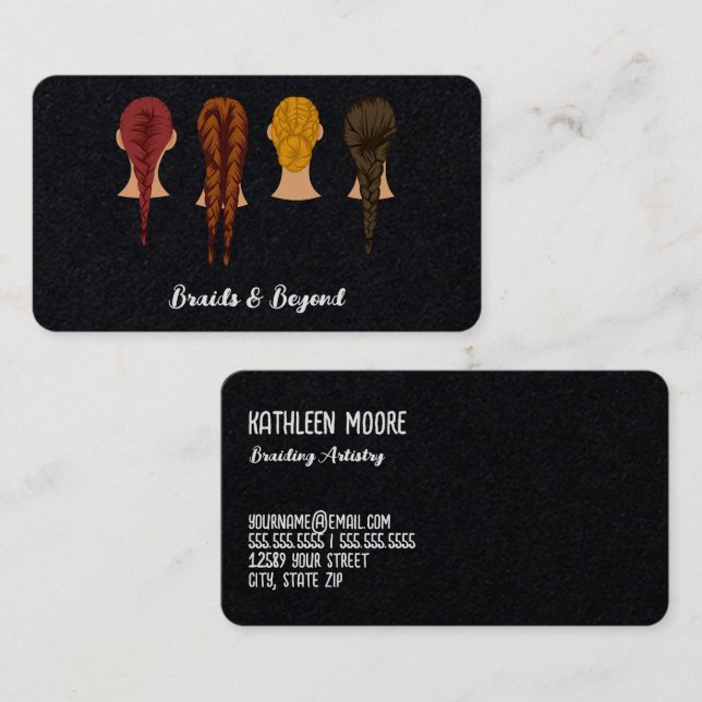 Hair Braiding Business Card (Front/Back)