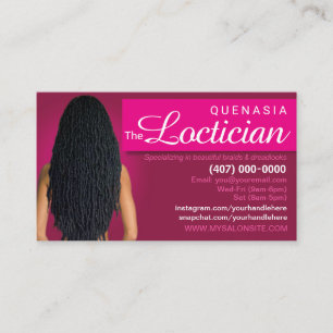 Hair Braiding Loctician Business Card Template