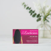 Hair Braiding Loctician Business Card Template (Standing Front)