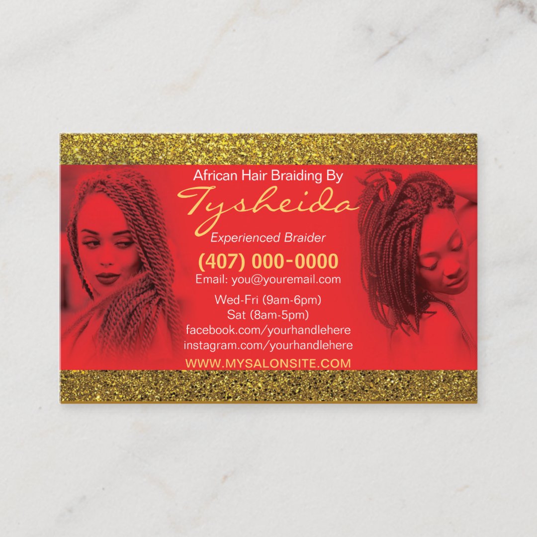 Hair Braiding Loctician Business Card Template Zazzle