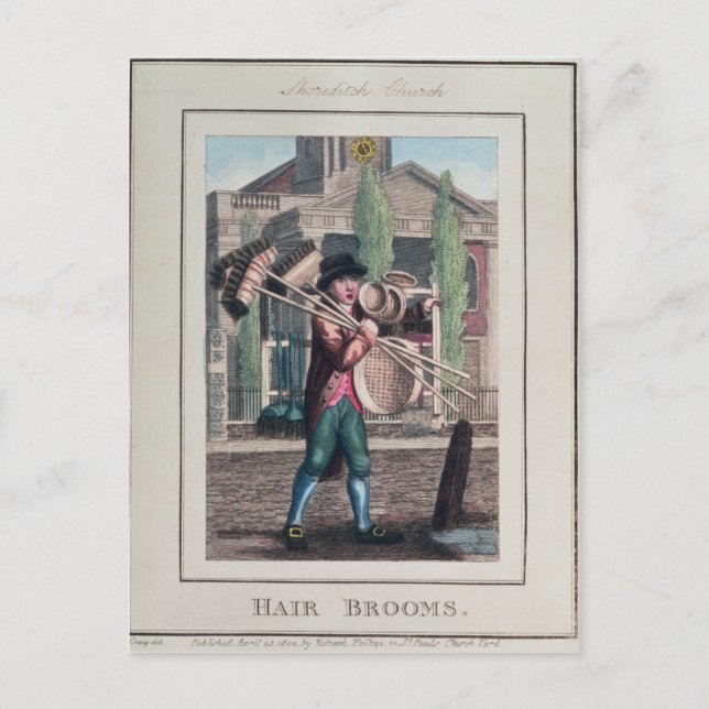 Hair Brooms, Shoreditch Church Postcard (Front)