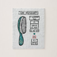 Hair Brush Contract Jigsaw Puzzle - Funny Beauty