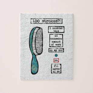 Hair Brush Contract Jigsaw Puzzle - Funny Beauty