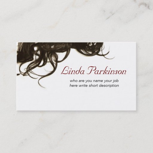 Customizable hair business card