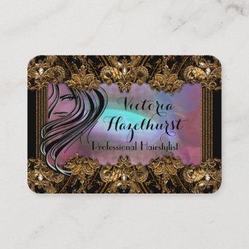 Hair Care Elegant Salon Professional Business Card by LiquidEyes at Zazzle