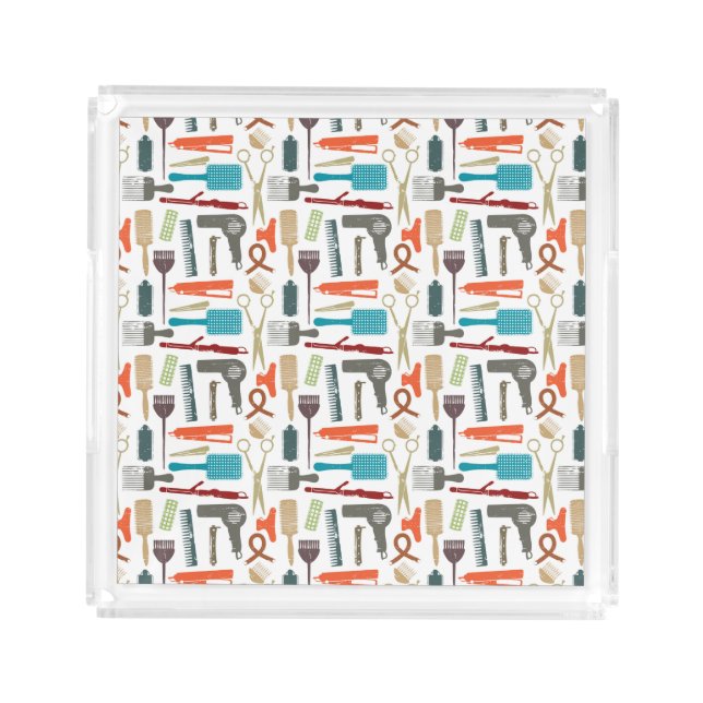 Hair Care Pattern Acrylic Tray (Front)