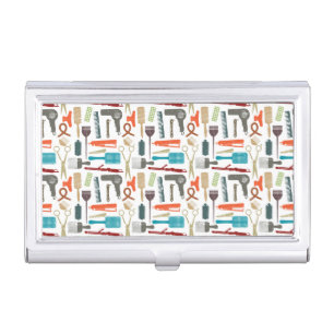 Hair Care Pattern Business Card Case