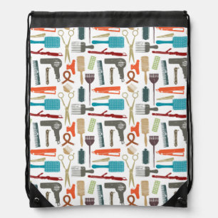 Hair Care Pattern Drawstring Bag