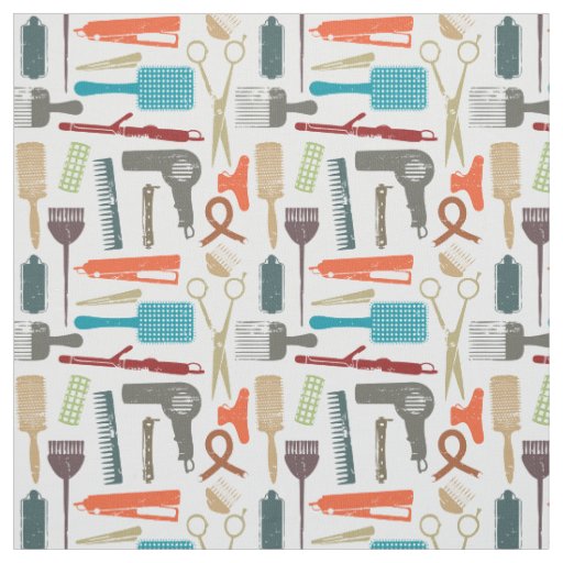 Hair Care Pattern Fabric
