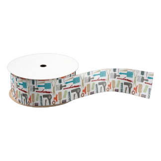 Hair Care Pattern Grosgrain Ribbon