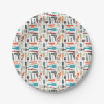 Hair Care Pattern Paper Plates