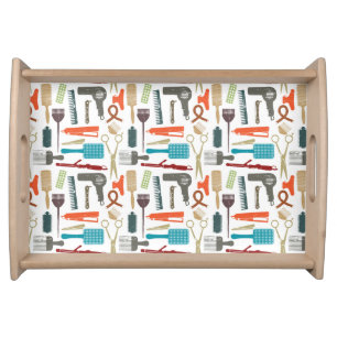 Hair Care Pattern Serving Tray