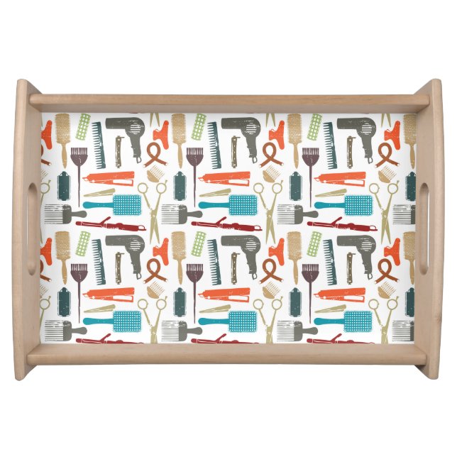 Hair Care Pattern Serving Tray (Front)
