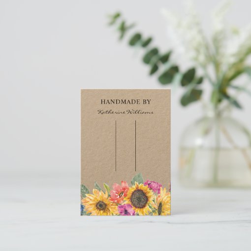 Hair Clip Barrette Display Card Sunflower Floral Zazzle