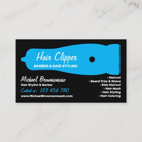 Hair Clipper Barber MEN'S GROOMING Business Card
