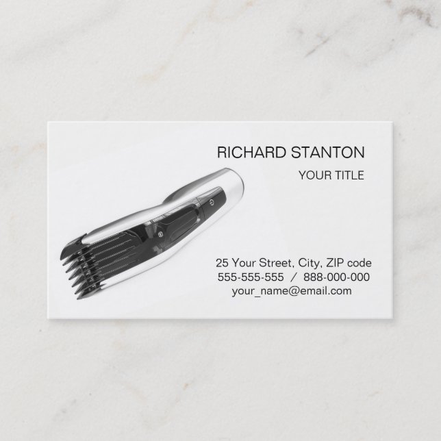 Hair clipper business card (Front)