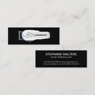 Hair Clipper Salon Scissors Mini Business Card