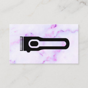 Hair Clippers Marble Business Card